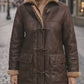 WFC01 Women Winter Classic Coat B3 Aviator Fur Shearling Hooded Jacket For Sale