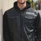 M016 Fashion (SOA) Sons of Anarchy Hoodie Style Black Men's Jacket