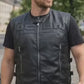 MDV01 HoL Brand Skull Icon Vest Real Leather Jacket