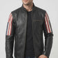 M039 New Style 2019 Racer US Flag Men's Leather Jacket