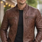 Sale M002 Cafe Racer Men's Vintage Style Retro Brown Distressed Jacket-