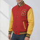 MCJ05 Superman Smallville Crows Clark Kent Varsity Letterman Red Real Wool Men