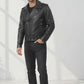 MMJ07 Johnny Depp Black Leather Cry Baby Motorcycle Leather Jacket