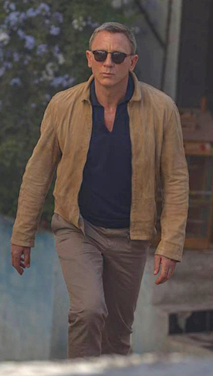 Men's James Bond Brown Daniel Craig Spectre Morocco Blouson Jacket ...