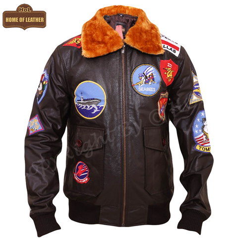 MMJ01 Top Gun: Tom Cruise Movie A2 Real Cow Leather Jacket
