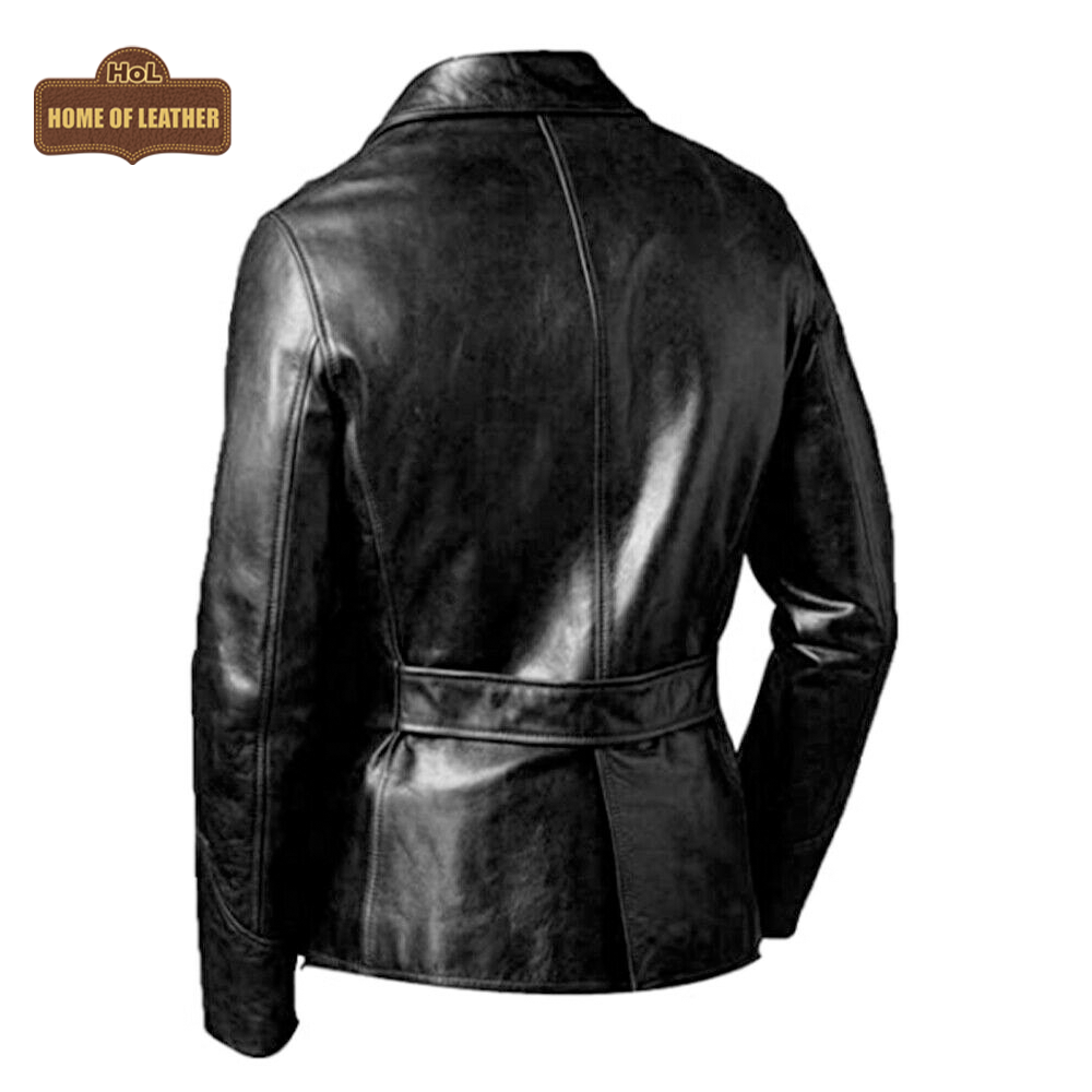 M026 Men's Blazer Wear Coat Classic Formal Easy Rider Genuine Leather Jacket