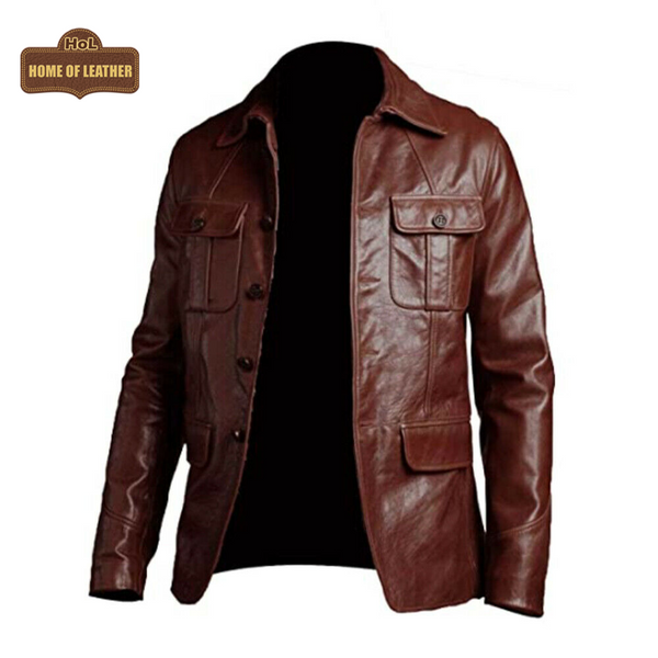 M026 Men's Blazer Wear Classic Formal Easy Rider Genuine Leather Jacket