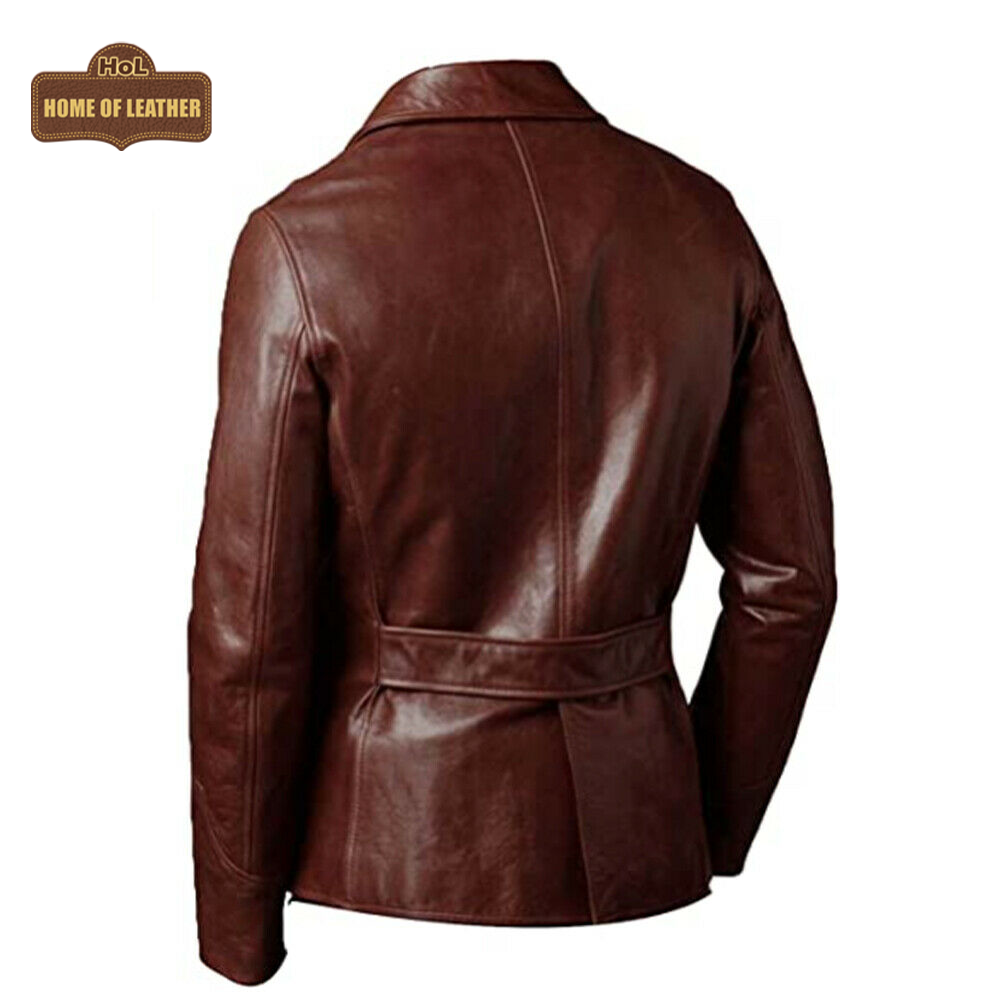 M026 Men's Blazer Wear Coat Classic Formal Easy Rider Genuine Leather Jacket