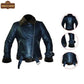 B012 RAF B3 Fashion Black Bomber Faux Fur Shearling Style Men's Jacket - Home of Leather