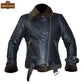 B012 RAF B3 Fashion Black Bomber Faux Fur Shearling Style Men's Jacket - Home of Leather