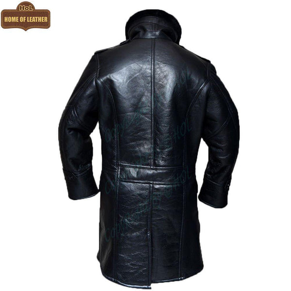 C003 Black Fur Shearling Winter Jacket Warm RAF B3 WWII Genuine Leather Coat For Men - Home of Leather