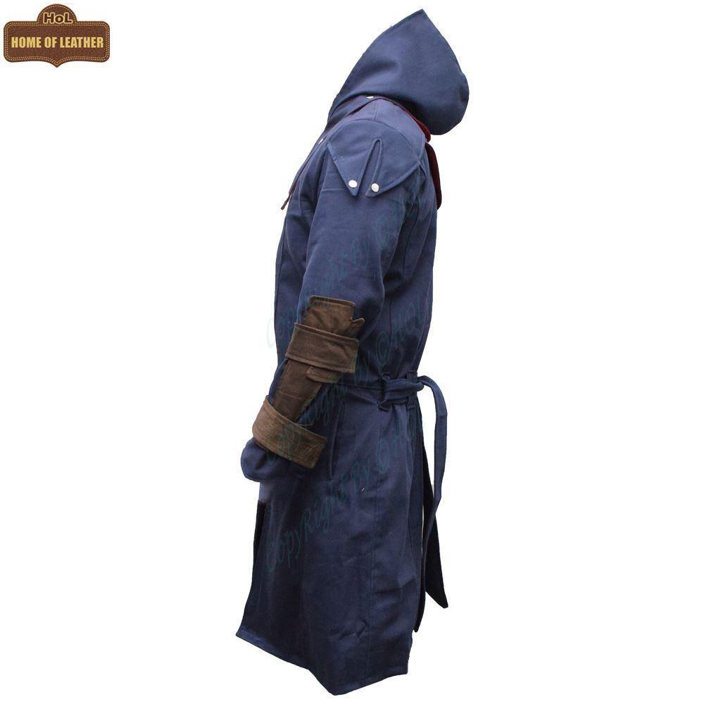 C008 Men's Unity Creed Arno Assassin's Dorian Cloak Cosplay Coat - Home of Leather