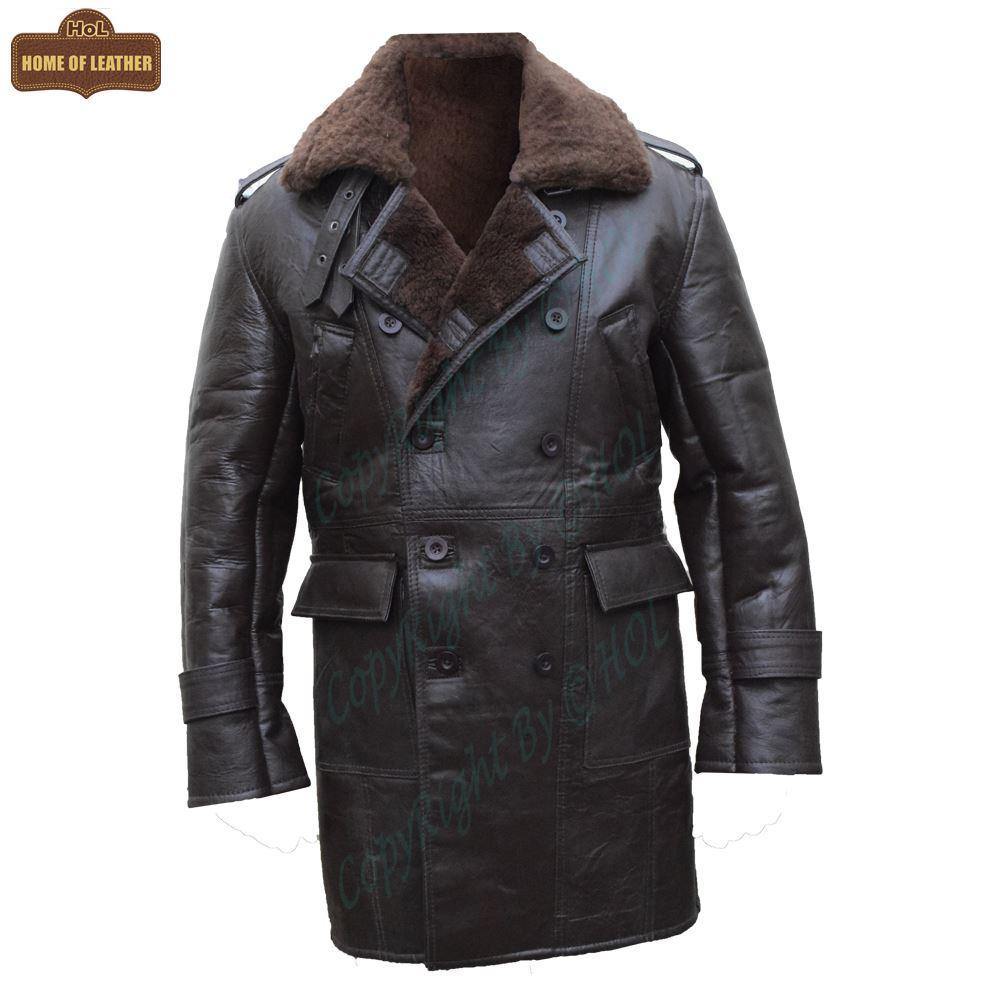 C011 RAF B3 Real Shearling Inner Fur Sheep Leather Coat - Home of Leather
