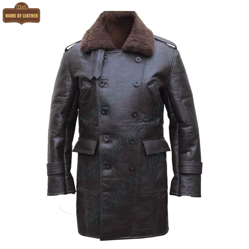 C011 RAF B3 Real Shearling Inner Fur Sheep Leather Coat - Home of Leather