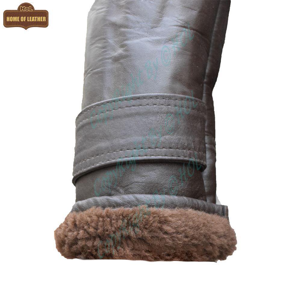 C011 RAF B3 Real Shearling Inner Fur Sheep Leather Coat - Home of Leather