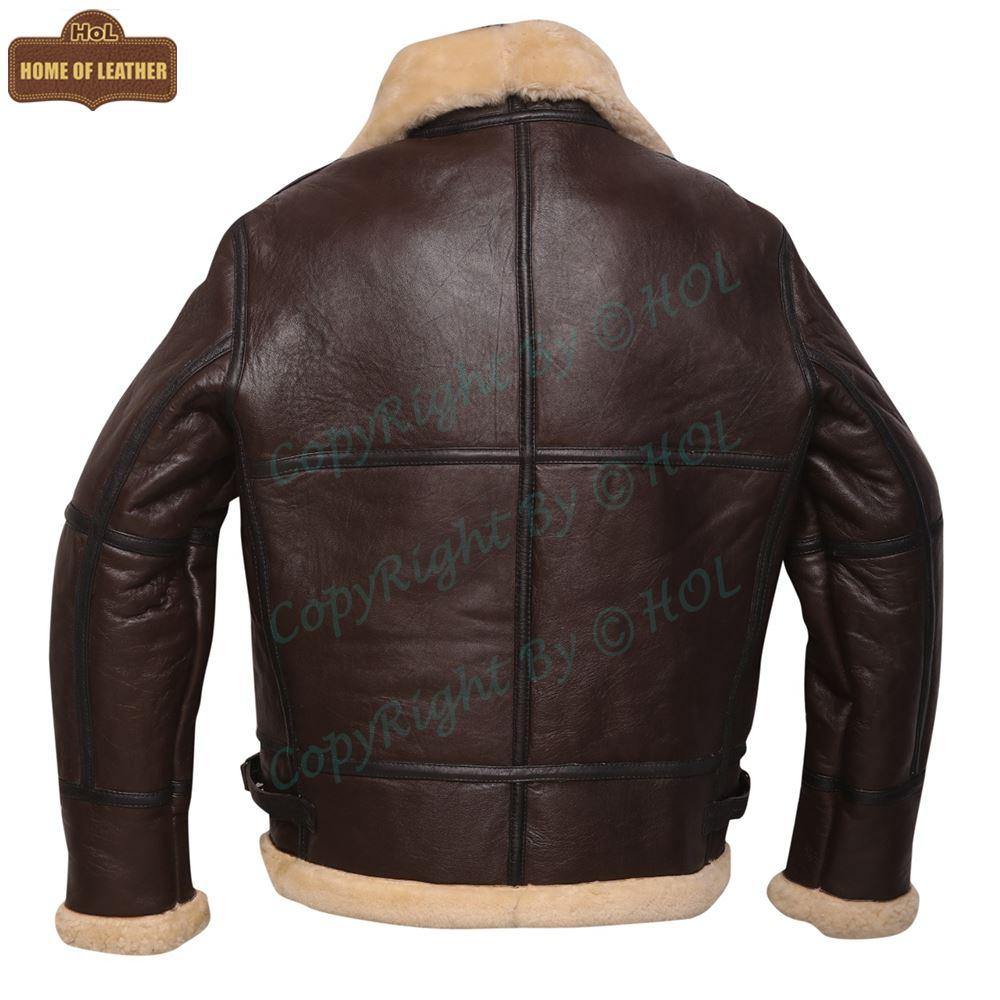 HoL B010 Aviator B3 RAF Shearling Pilot Bomber Men's Jacket - Home of Leather