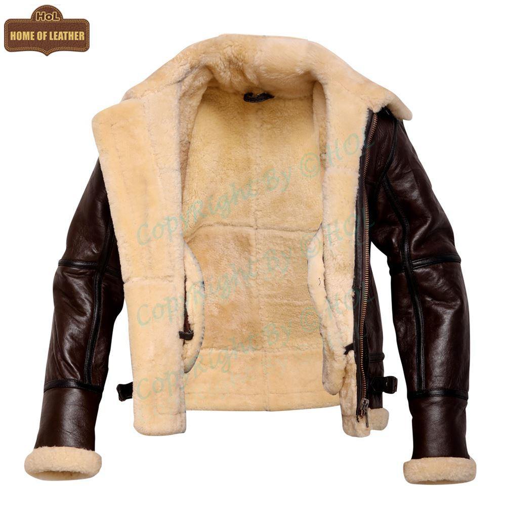 HoL B010 Aviator B3 RAF Shearling Pilot Bomber Men's Jacket - Home of Leather