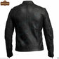 M001 Cafe Racer Black Men's Biker Vintage Motorcycle Jacket - Home of Leather