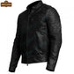 M001 Cafe Racer Black Men's Biker Vintage Motorcycle Jacket - Home of Leather