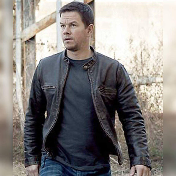 M014 Contraband Mark Wahlberg's Slim Fit Distress Leather Jacket - Home of Leather