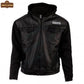 M016 Fashion (SOA) Sons of Anarchy Hoodie Style Black Men's Jacket - Home of Leather