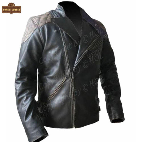 M023 Motorcycle Fashion Skull Vintage Men's Brown Biker Wear Ride Jacket - Home of Leather