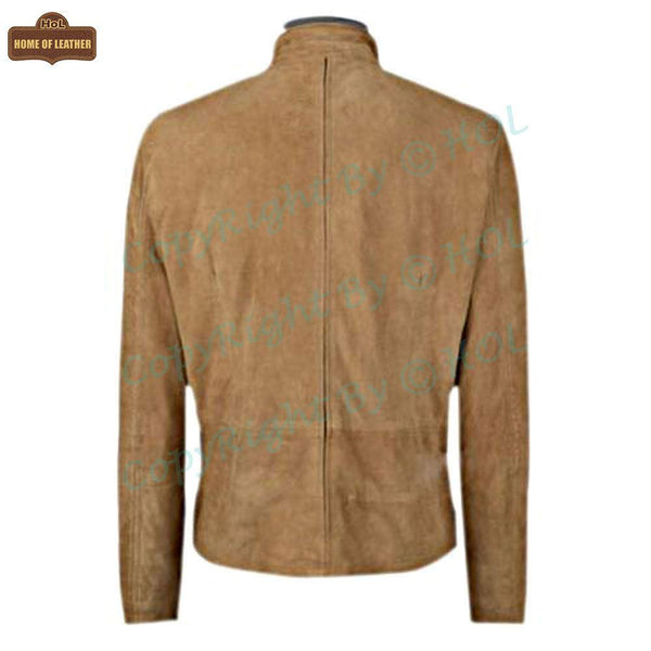 M025 Men's James Bond Brown Daniel Craig Spectre Morocco Blouson Jacket - Home of Leather