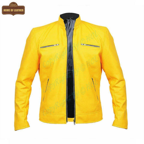 M027 Men's Detective Agency Dirk Gently Holistic Yellow Jacket - Home of Leather