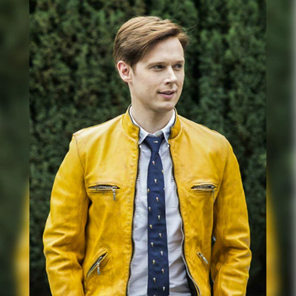 M027 Men's Detective Agency Dirk Gently Holistic Yellow Jacket - Home of Leather