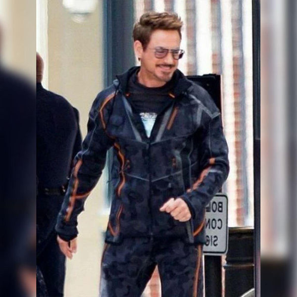 M035 Avengers Infinity War Tony Stark RDJ Casual Fashion Hoodie Cotton Jacket - Home of Leather