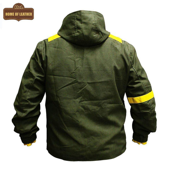 M040 Tyler Joseph Twenty One Pilots Storm Again Jumpsuit Cotton Green Hood Jacket - Home of Leather
