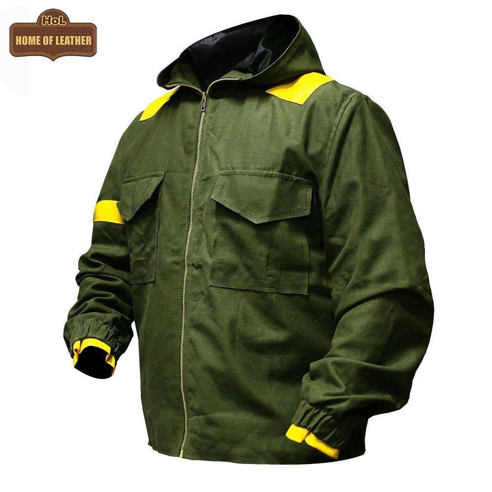 M040 Tyler Joseph Twenty One Pilots Storm Again Jumpsuit Cotton Green Hood Jacket - Home of Leather