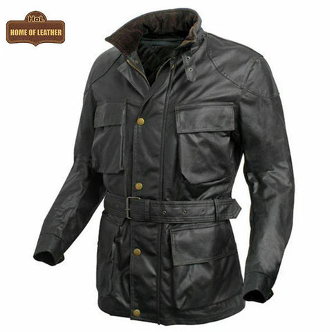 M056 The Dark Knight Rises Black Bane Coat Real Leather - Home of Leather
