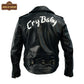 M065 Johnny Depp Black Leather Cry Baby Motorcycle Leather Jacket - Home of Leather