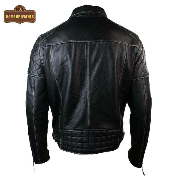 M077 Free Authentic Black Wallet Real Leather Jacket - Home of Leather