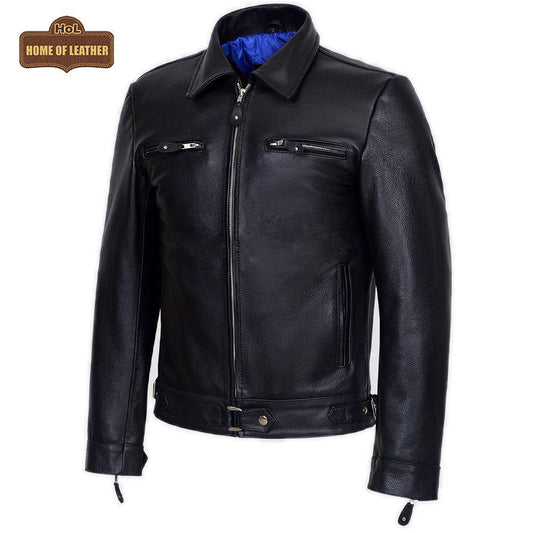 M082 German Luftwaffe Cowhide Biker Style Men's Jacket - Home of Leather