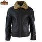 Men's B018 Aviator B3 Real Leather Shearling Sheepskin Flying Pilot Warm Winter World War Jacket Leather Jacket - Home of Leather 