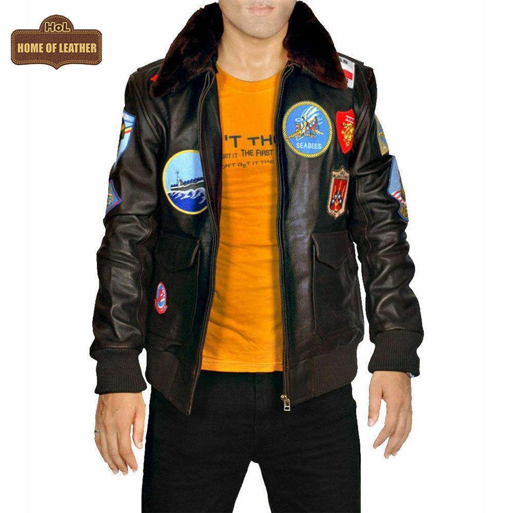 Top Gun: Tom Cruise Movie A2 M020 Cow Leather Jacket - Home of Leather