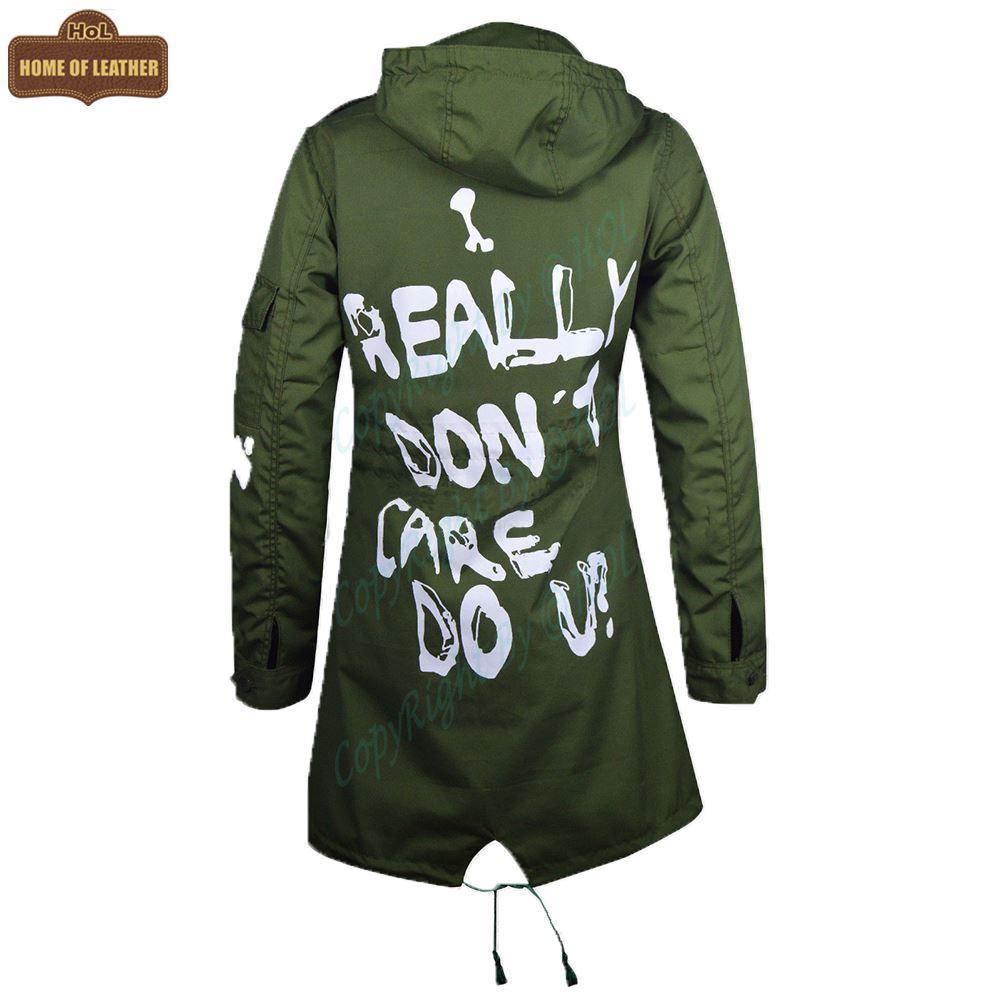 W007 Melania Trump Jacket Graffiti Printed Coat I really don't care, do u? - Home of Leather